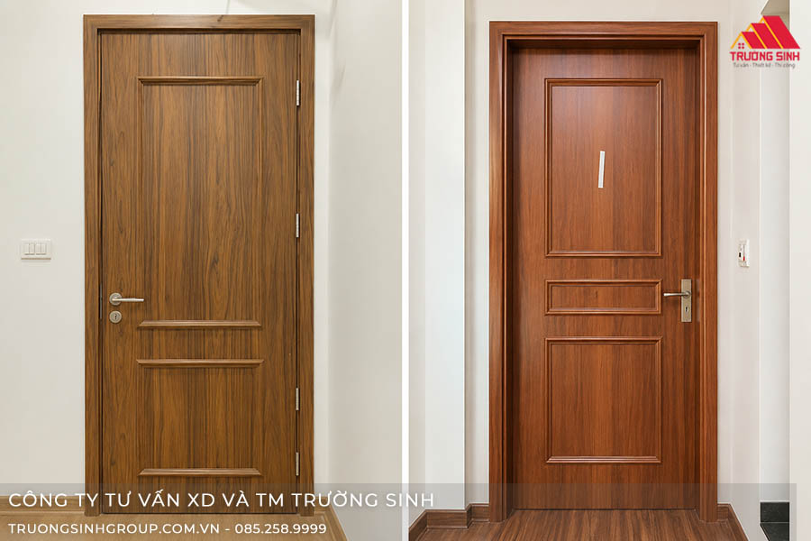 Cửa phòng ngủ Composite phào nổi sang trọng